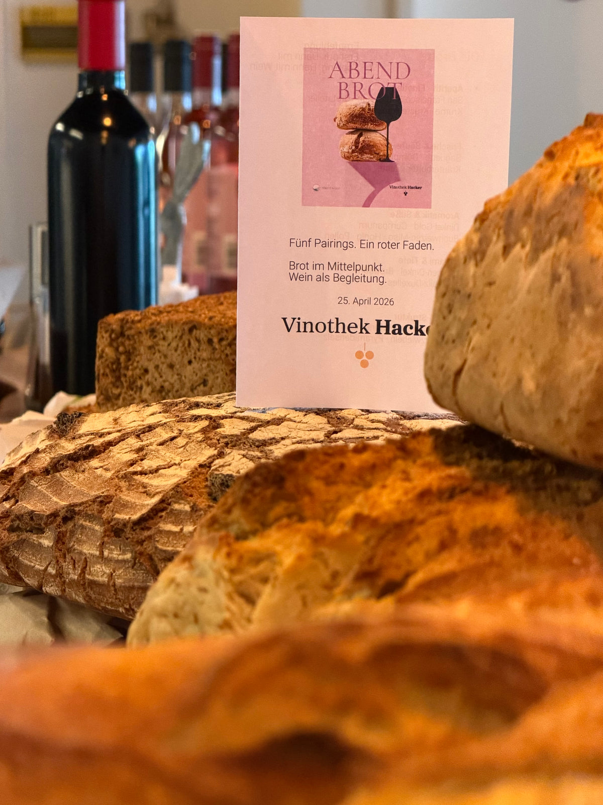 Brot-Tasting in der Vinothek Hacker am 26. September 2026 in Rosenheim